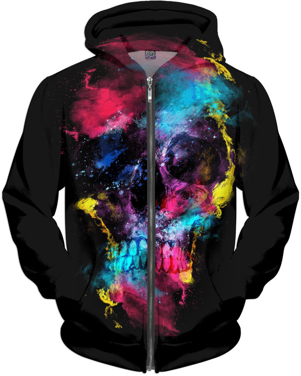 Cosmic Skull Zip Up Hoodie