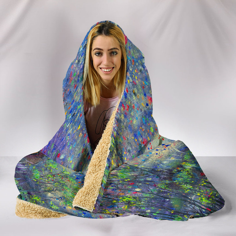 Cats in Wonderland Hooded Blanket