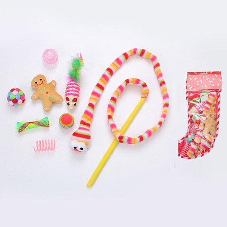 Pets Cat Toys Christmas Toy Set