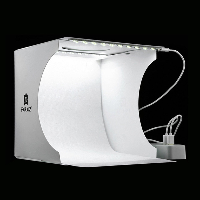 Mini Folding Lightbox Photography Photo Studio Softbox 2 Panel LED Light Soft Box Photo Background Kit Light box for DSLR Camera