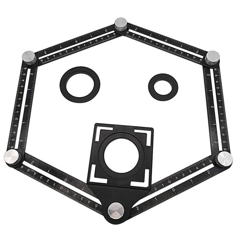 Six-Sided Ruler Measuring Angle Tool