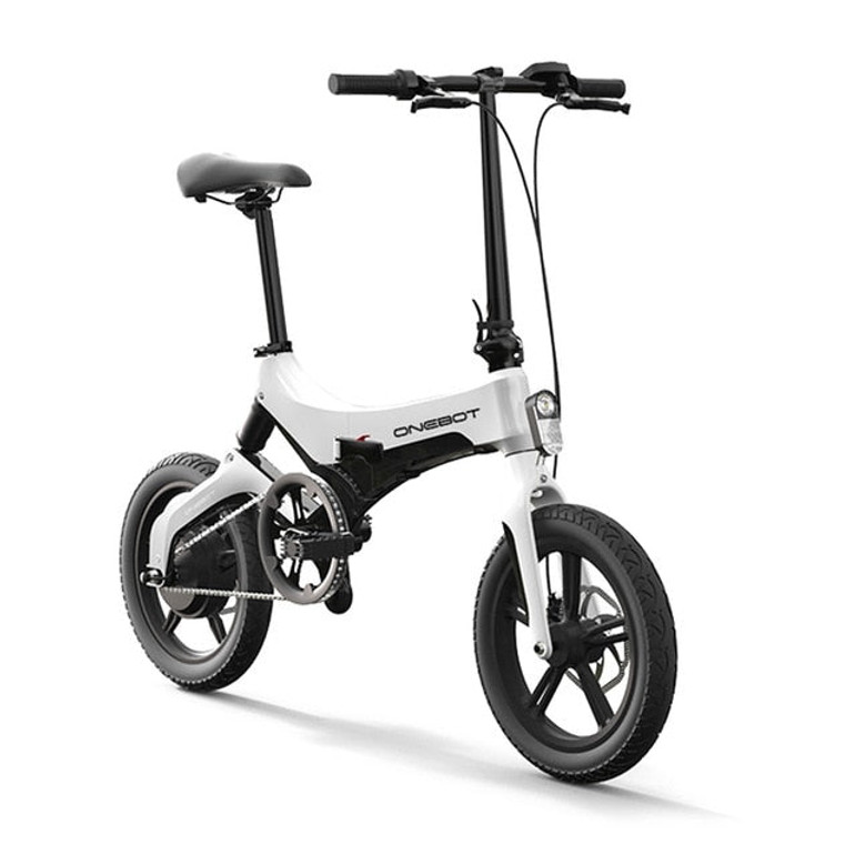 onebot S6 Electric Bike Folding Foldable 16 Inch Electric Bicycle 250W Motor Dual Disc Brakes Assist Moped Electric Bike E-Bike