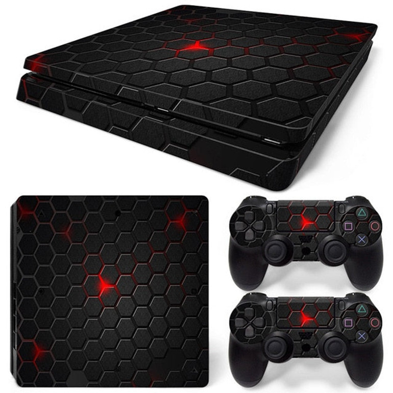 PS4 SLIM LIMITED EDITION VINYL SKIN BUNDLE HEXAGONS