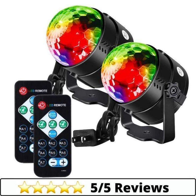 Sound Activated Party Lights with Remote Control, RGB Disco Ball