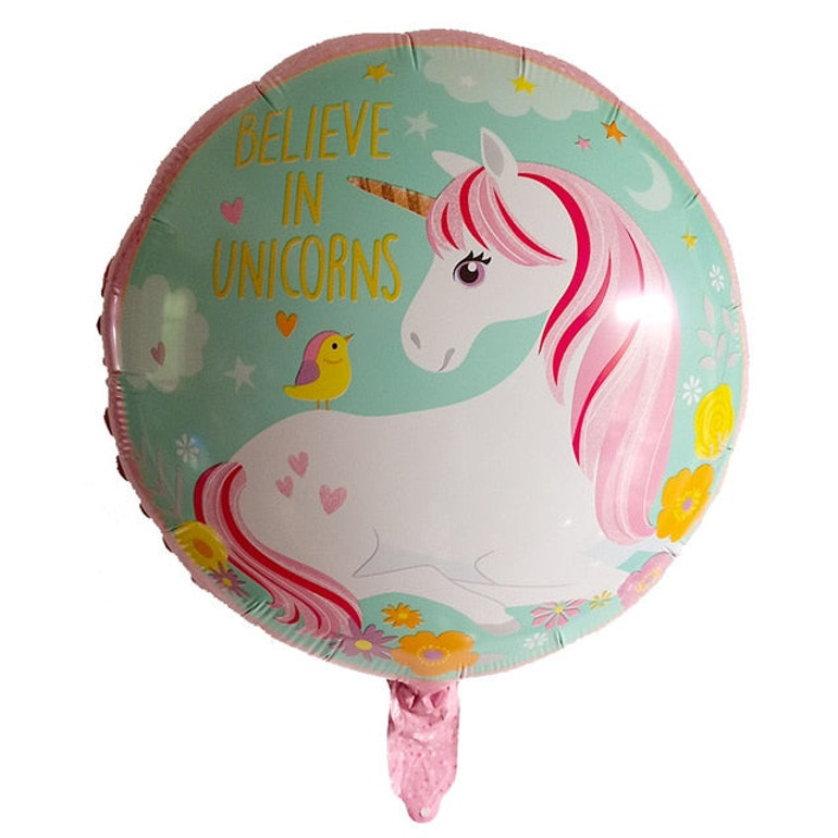 Unicorn Theme Birthday Balloon - 50 Pieces - 18 Inches