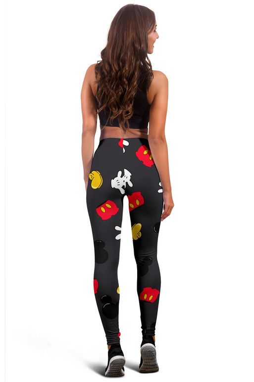 MINI MICKEY PATTERN LEGGINGS BLACK