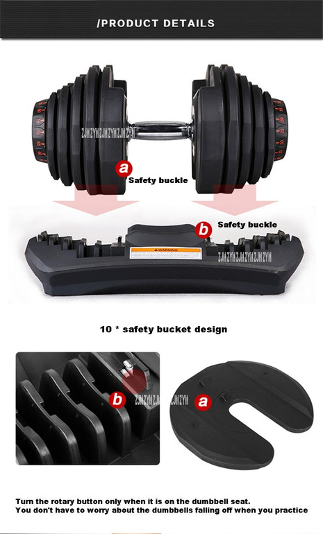 10-90 Pounds Adjustable Dumbbell Silicon Steel