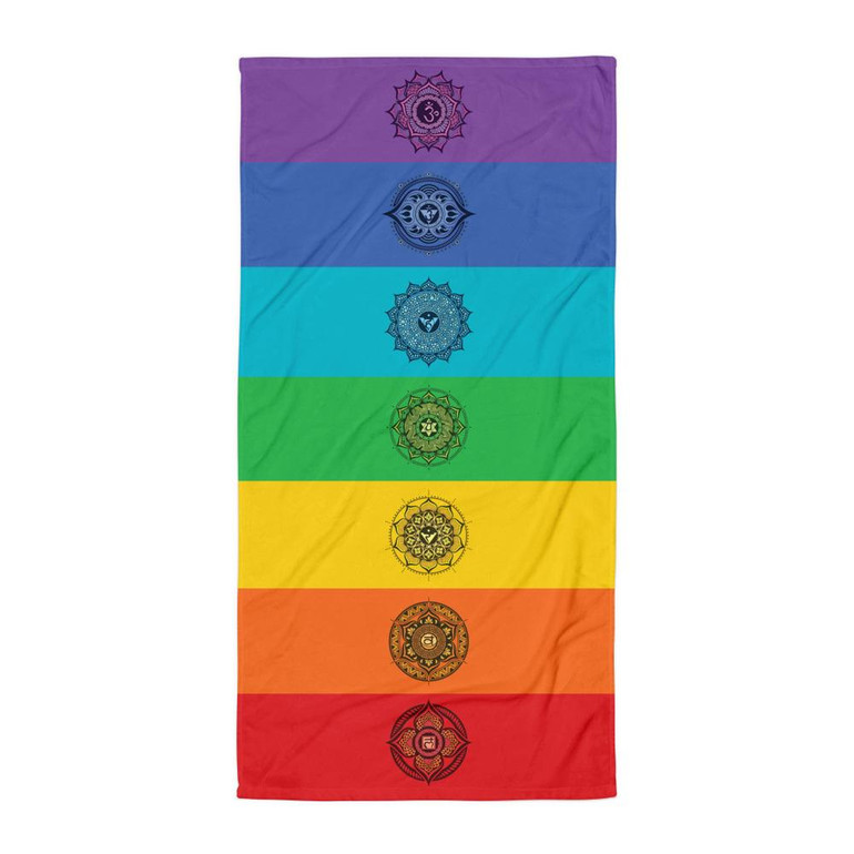 7 Chakra Cotton Rainbow Towel
