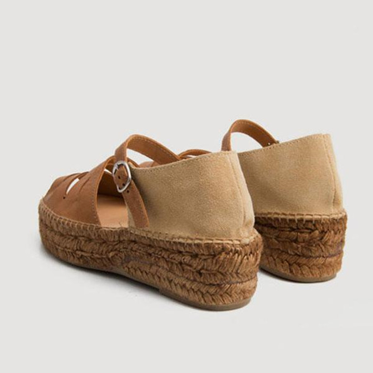 Women Buckle Cut-Out Platform Sandals