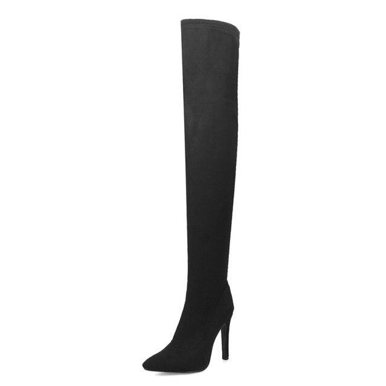 Women Sexy Red Thigh High Boots