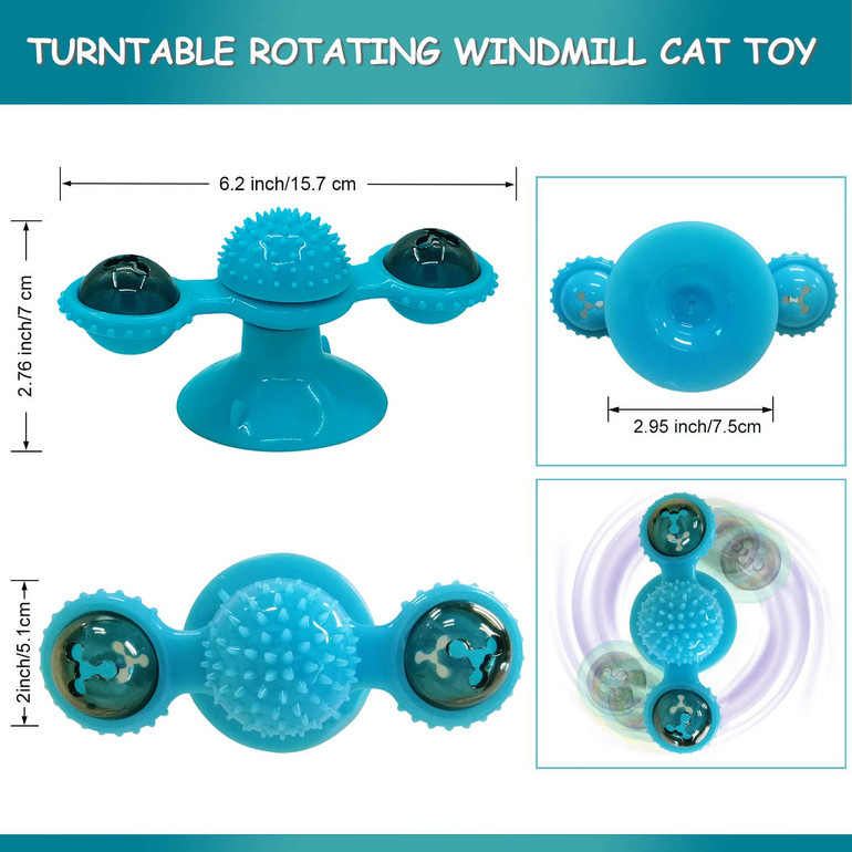 Interactive Windmill Cat Toy