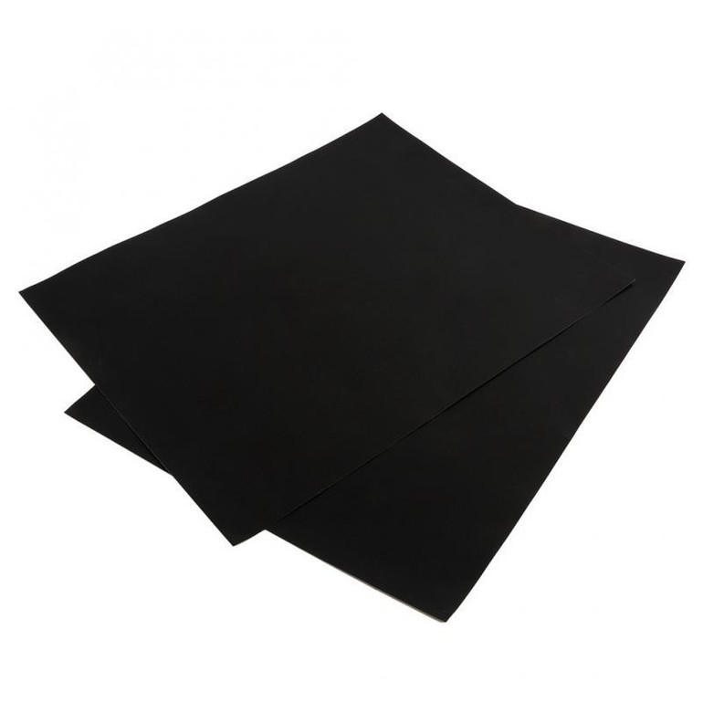 40*30cm 2pc Nonstick Heat Resistant  BBQ Grill Mat Reusable Teflon Cooking Baking Pad Heat Resistance Black)