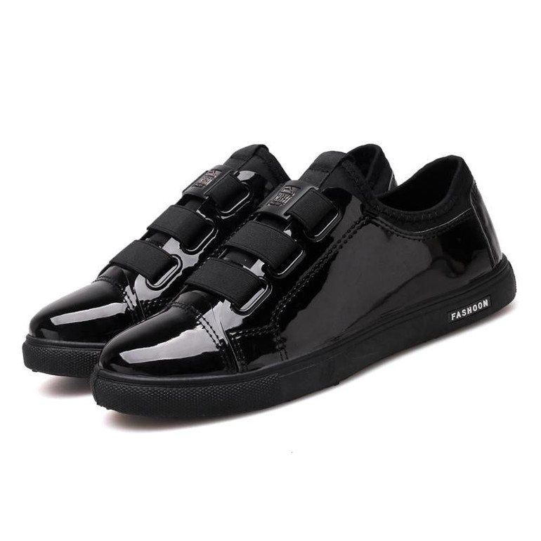 Men's winter leather shoes new plus velvet trend shoes