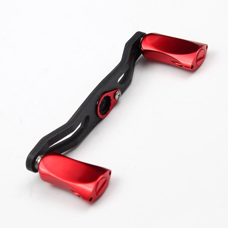 KAWA Fishing Reel Handle Carbon Fiber for Daiwa Abu Allloy Knob Hole size 8*5mm Length 105mm Fishing Reel Rocker Accessory
