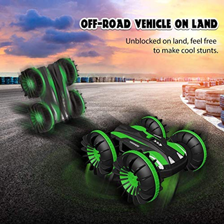 Amphibious RC Car/Boat Waterproof RC 4WD Remote Control Vehicle | 5-10yrs Old