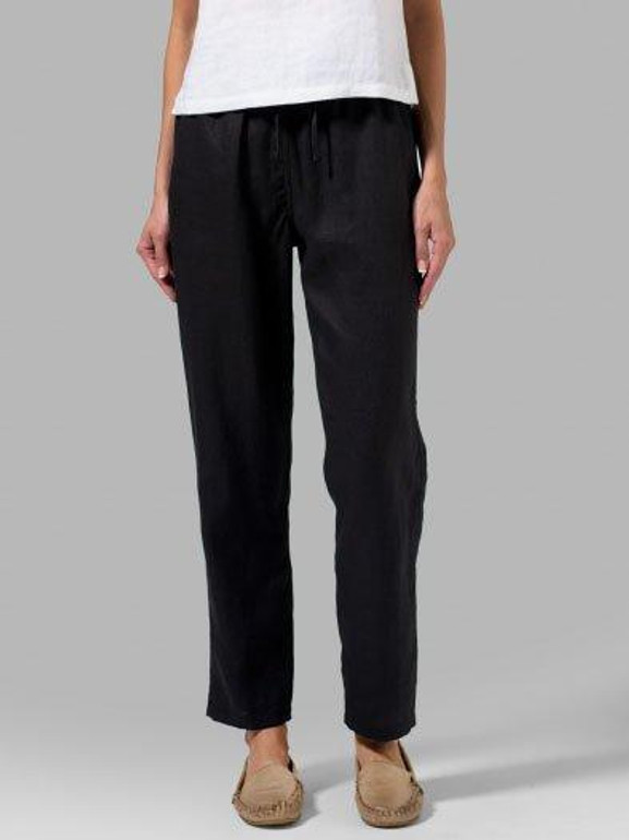 Daily Casual Cotton-blend Solid Pants Daily Casual Cotton-blend Solid Pants
