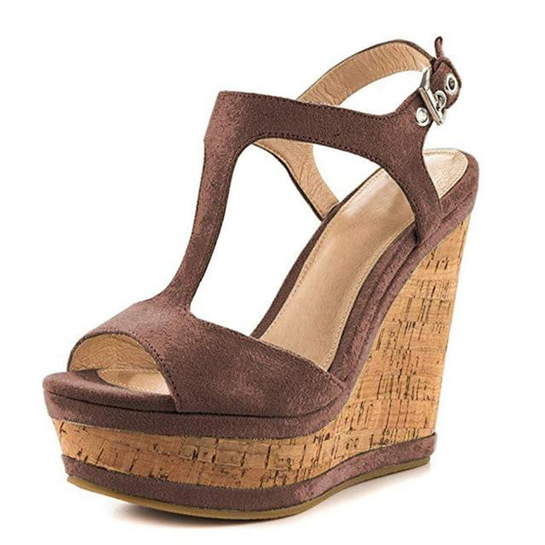 Peep Toe High Heel Platform Shoes | Wedge Heel Sandals