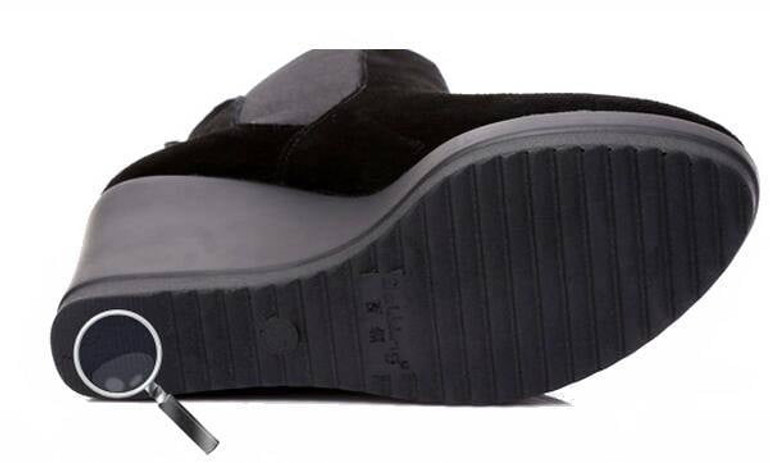 Platform Heel Ankle Boots | Wedge Heel Boots