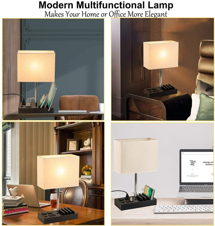 Desk Lamp with 3 USB Charging Ports