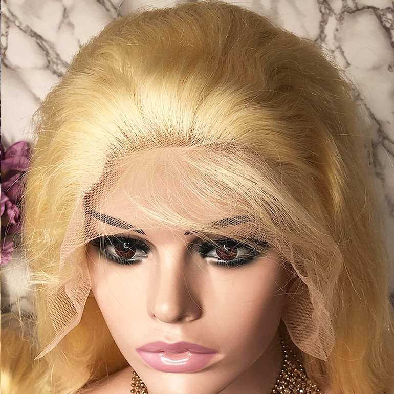 Preplucked Virgin 613 Blond Human Hair Lace Wig\ Body Wave | 100% Lace Front Wigs