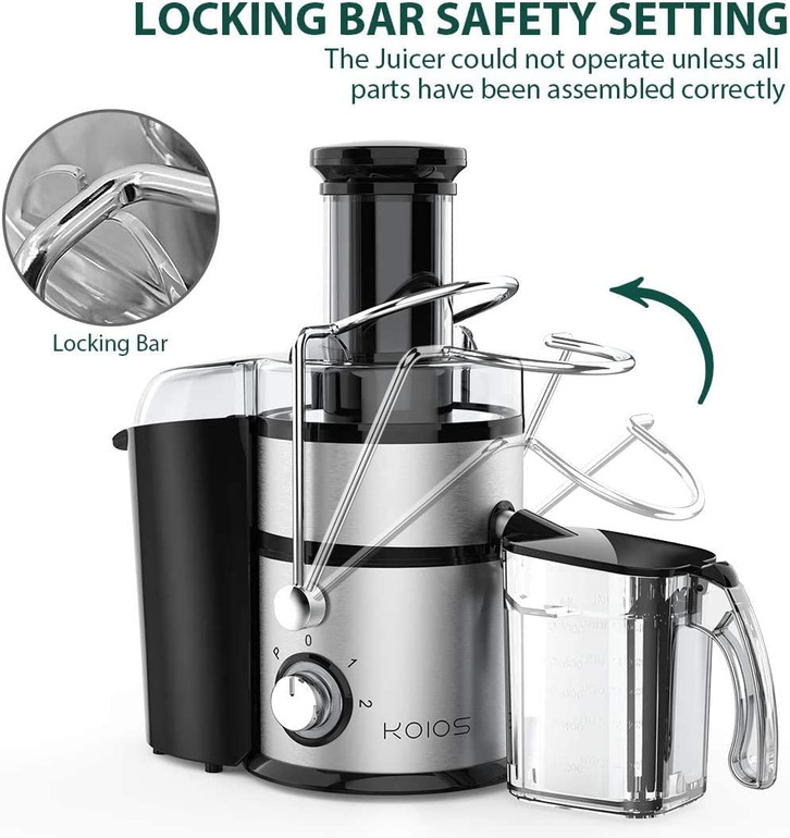 KOIOS Centrifugal Juicer Machines, Juice Extractor with Big Mouth 3
