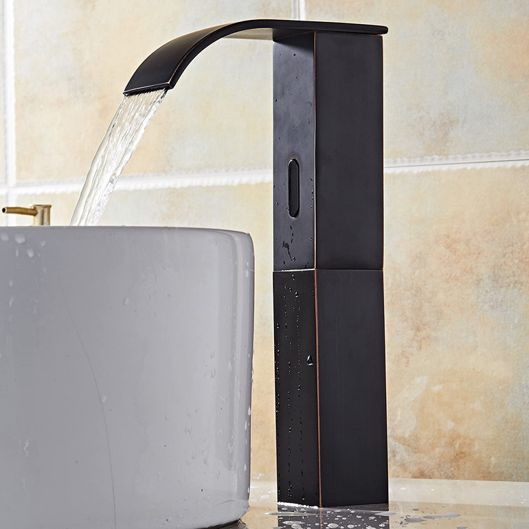 Electronic Automatic Tall Body Sensor Touchless Bathroom Sink Faucet, Motion
