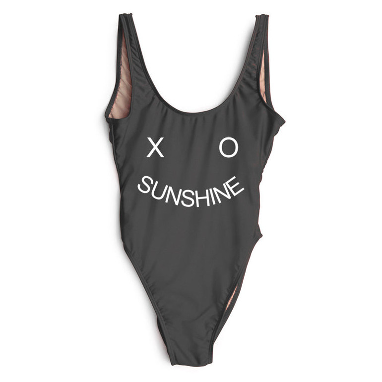 XO Sunshine Letter Print Swimsuit
