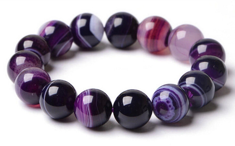 Purple Onyx Natural Stone Bracelet