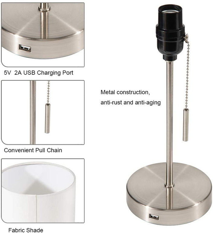 Bedside Lamp with USB Port.