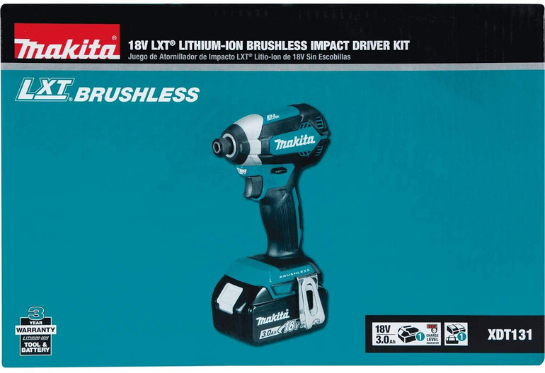 Makita XDT131 18V LXT Lithium-Ion Brushless Cordless Impact Driver Kit (3.0Ah)
