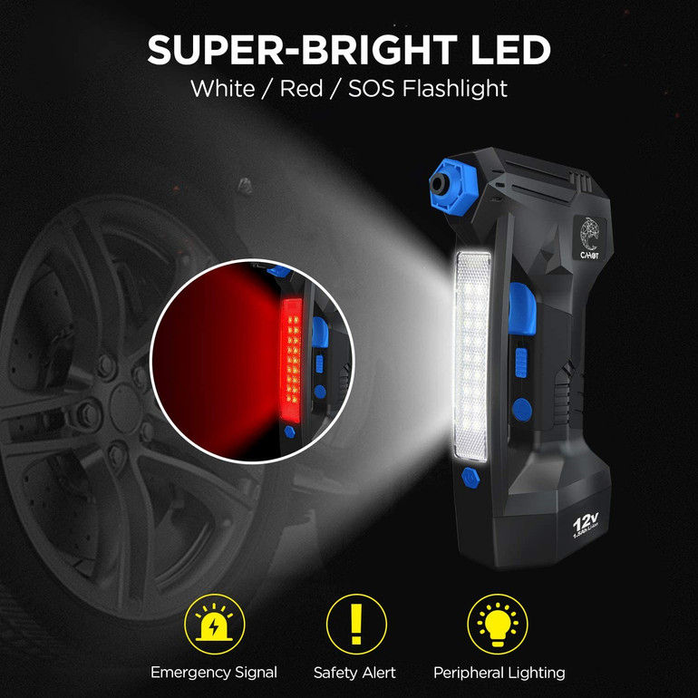 Air Pump with 12V Car Adapter for Car, Truck, Motorcycle