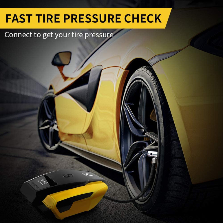 Air Compressor Tire Inflator, DC 12V Portable Air Compressor for Car Tires