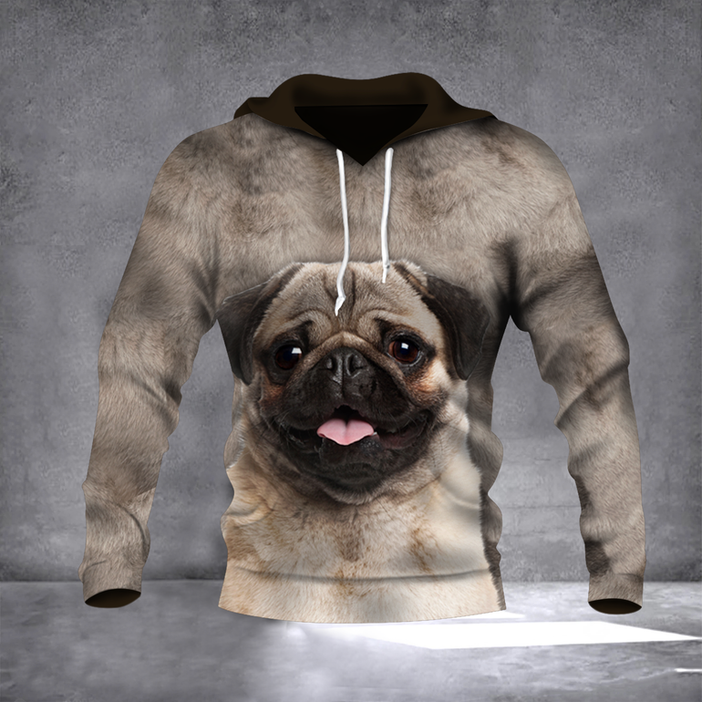 Pug Hoodie 3D All Over Printing Face Dog Hoodie Winter Gear For Men For Women Pug Hoodie 3D All Over Printing Face Dog Hoodie Winter Gear For Men For Women