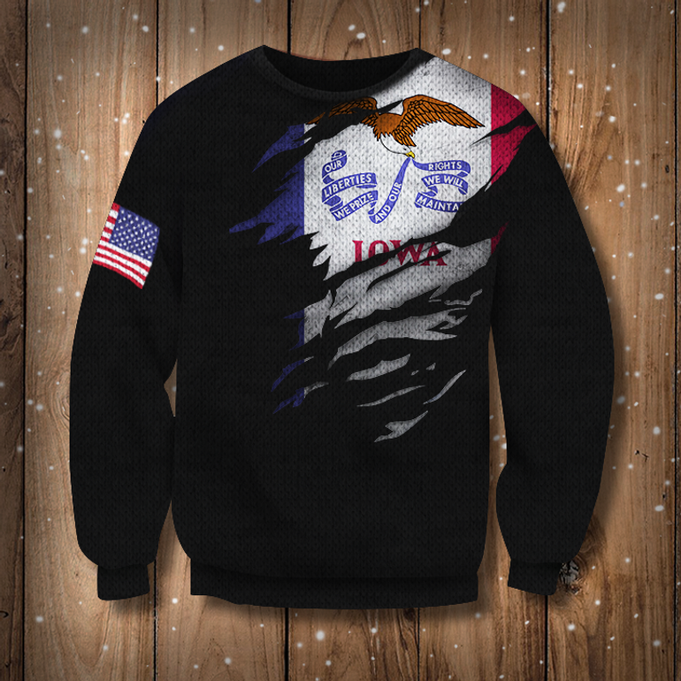 Iowa Flag And US Flag Logo Sweatshirt Iowa State Flag Sweater Pride Gift Iowa State Gift Iowa Flag And US Flag Logo Sweatshirt Iowa State Flag Sweater Pride Gift Iowa State Gift