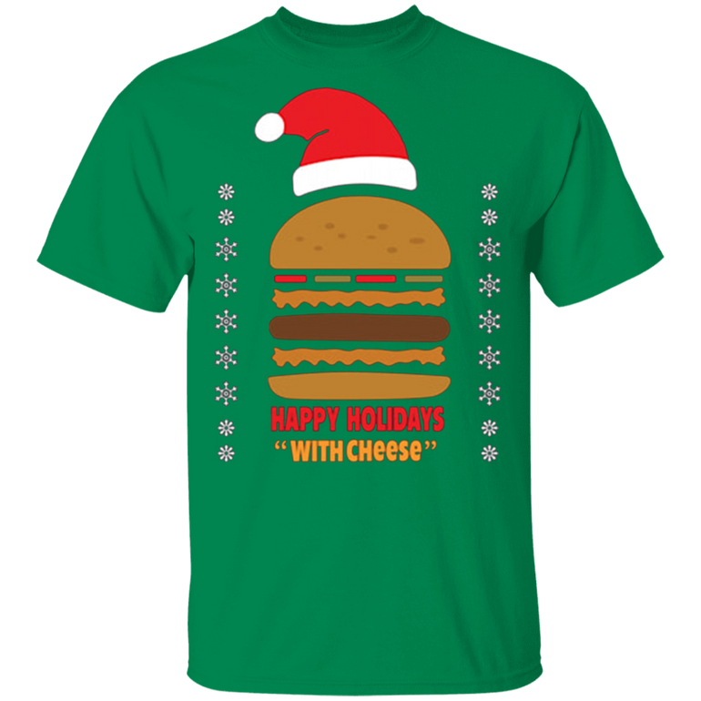 Happy Holidays With Cheese Shirt Samuel Jackson T-Shirt Funny Christmas Gift