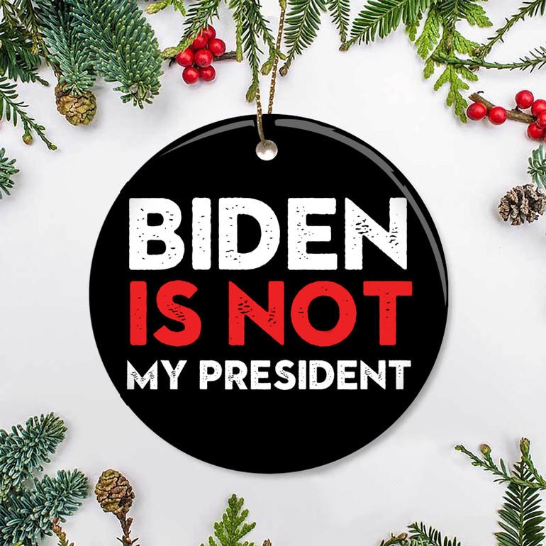 Not My President Ornament Gift For Family Outdoor Christmas Decorations