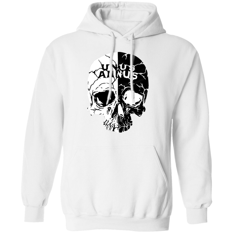 Unus Annus Hoodie Cool Gift For Men Skull Black And White Unus Annus Merch