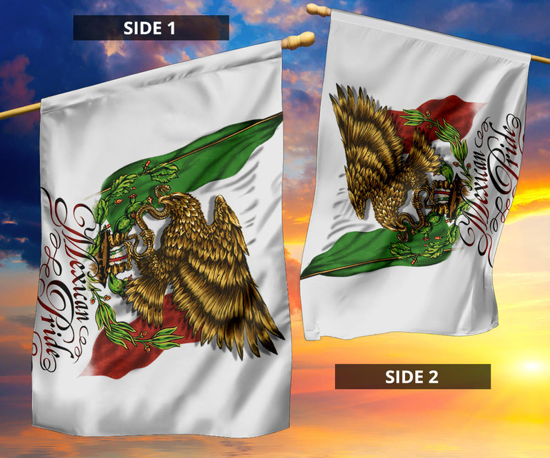 Mexican Pride Flag Mexican Eagle Coat of Arms Flag Pride Flag For Outdoor Decor Mexican Gifts