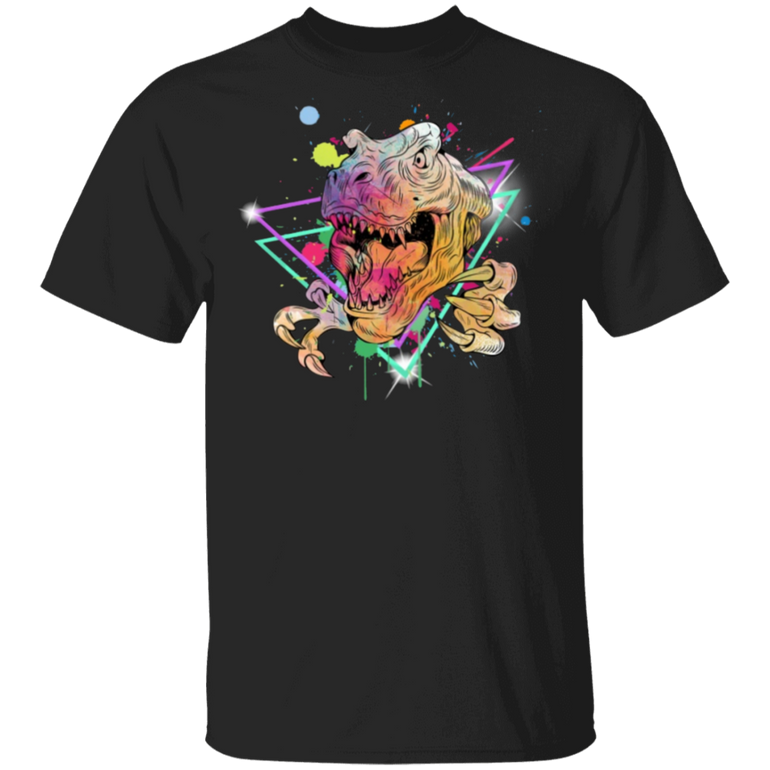 T-Rex Triangle Colorful T-Shirt Dinosaur Shirt Gift For Dinosaur Lovers