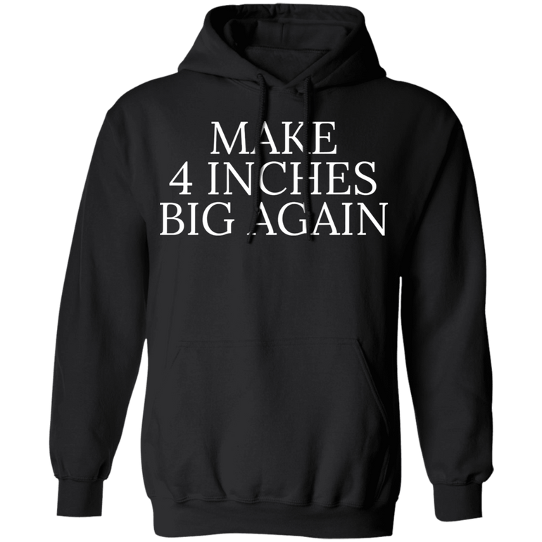 Make 4 Inches Big Again Hoodie Funny Sarcastic Merch Gift For Boyfriends