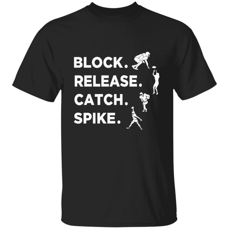 Block Release Catch Spike T-shirt Awesome Body Signs Tight End Shirt For Men NFL Merchandise