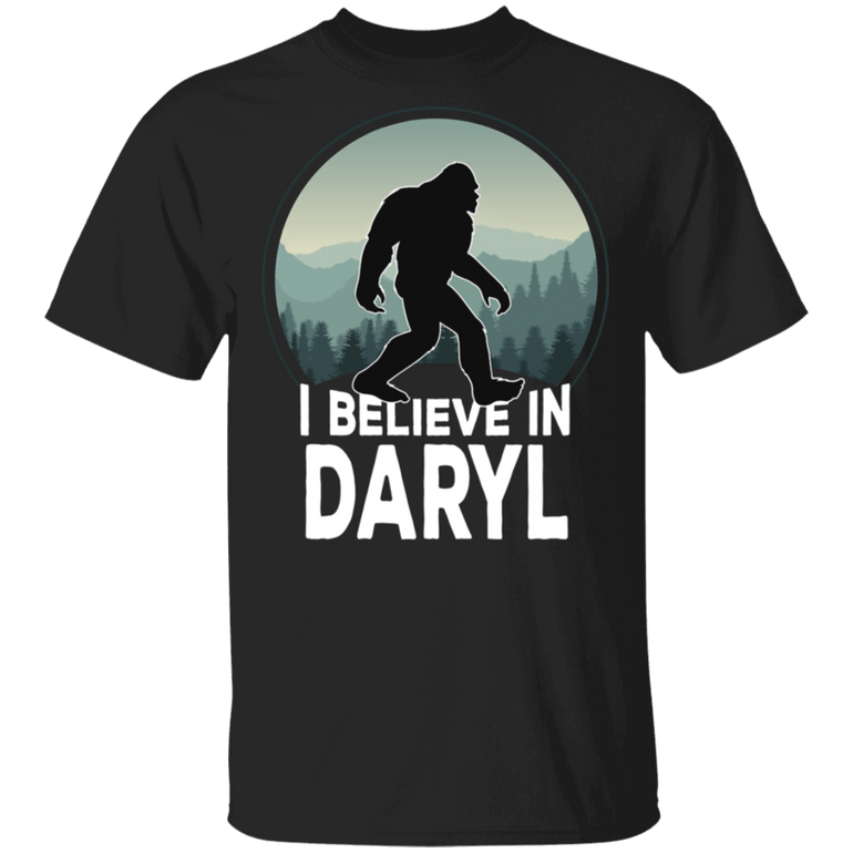 Bigfoot I Believe In Daryl T-Shirt Funny Bigfoot My Name Is Daryl Printed Shirt Siblings Gifts