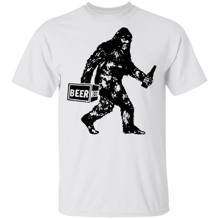 Bigfoot T-Shirt Bigfoot Drinking Beer Vintage Retro Graphic Funny Gifts For Alcohol Lovers