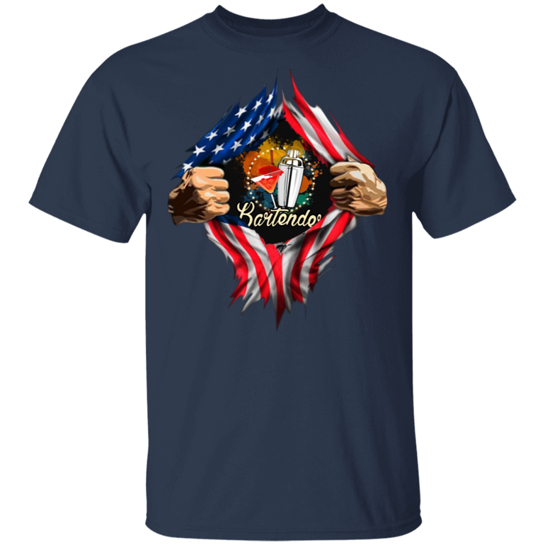 Bartender American Flag T-Shirt Women Men Gifts Custom Shirt