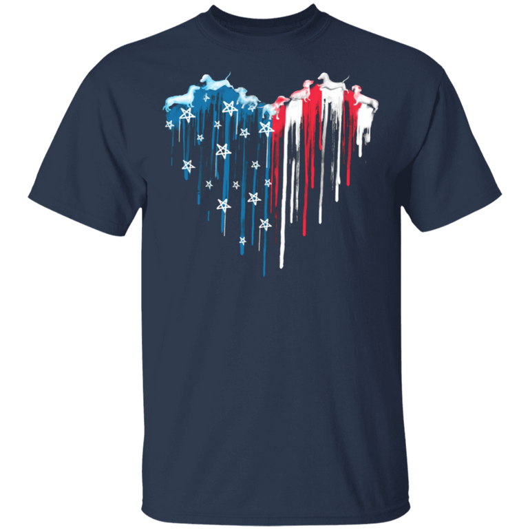 Dachshund United States Flag T-Shirt Best Gift For Patriots