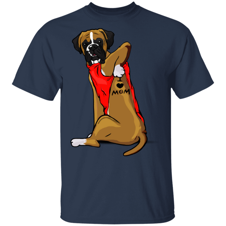 Boxer Tattoo I Love Mom Cute Dog Shirt Mother's Day Gift Boxer Tattoo I Love Mom Cute Dog Shirt Mother's Day Gift