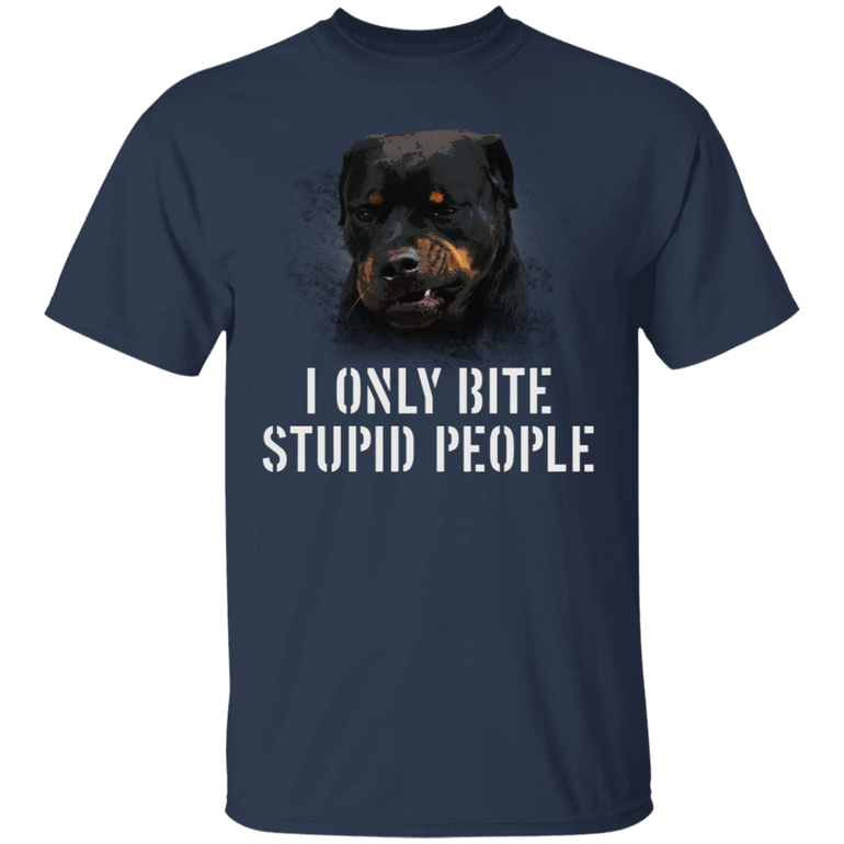 Funny Dog Shirt I Only bite Stupid People