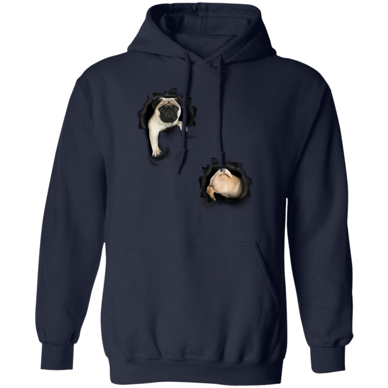 Cute 3D Pug Printing Men and Women Hoodie Fashion Cute 3D Pug Printing Men and Women Hoodie Fashion