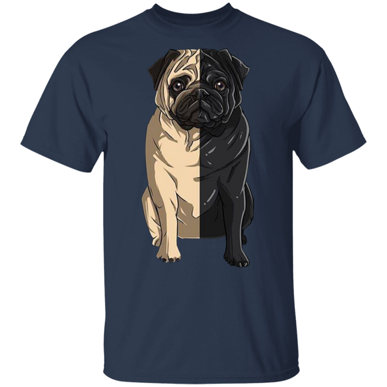Pug Half Face Pug Shirts Adorable T-Shirt