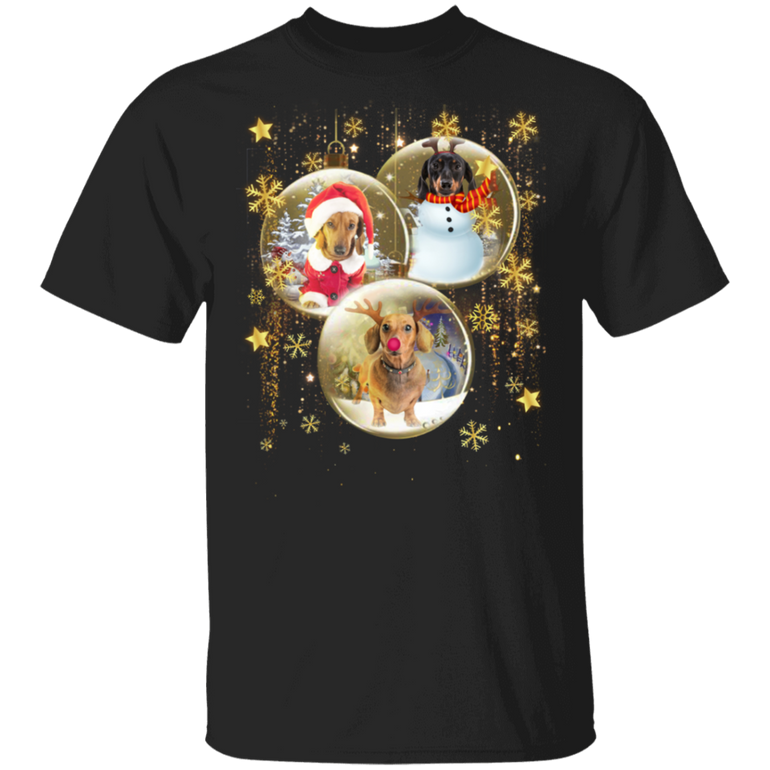 Dachshund Santa Christmas T-Shirt Gifts For Dog Owners